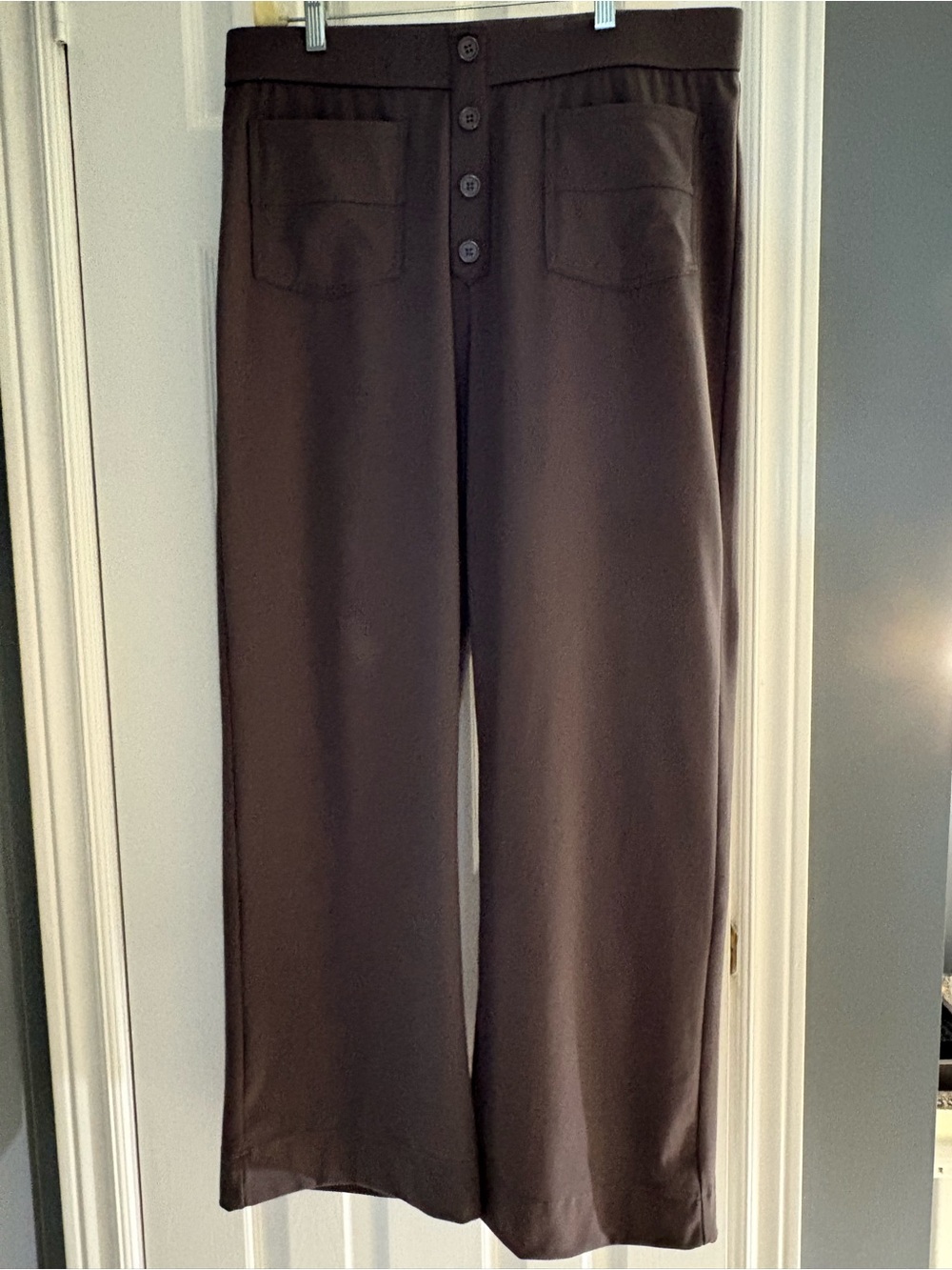 HALARA Grey Wide Leg Day Stretch Pants - Buttons - Multi-Pocket